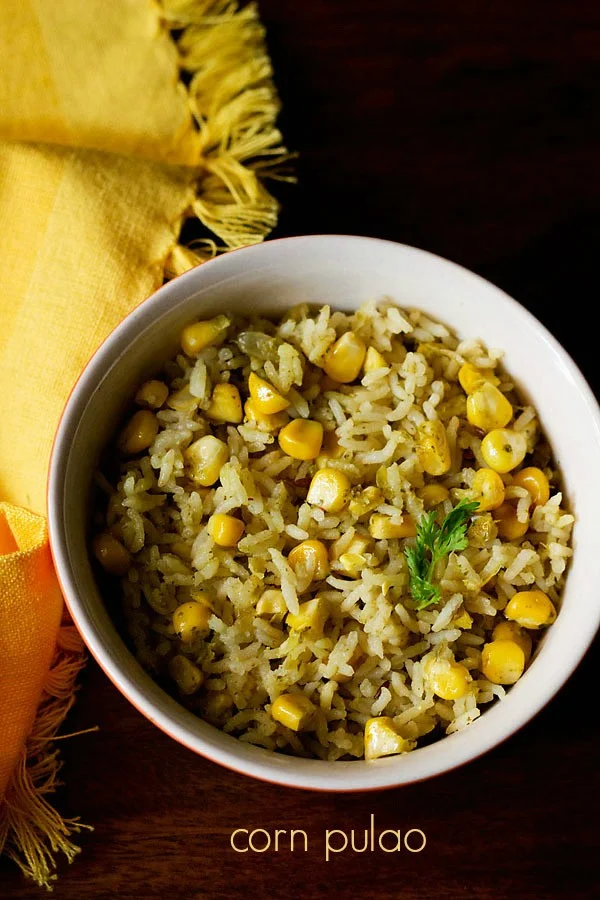 Corn Pulao Recipe (Green Corn Rice) [Vcvds]
